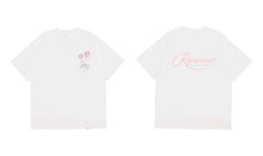 Represent Palm Tree & Cursive Script Graphic T-Shirt - White/Pink