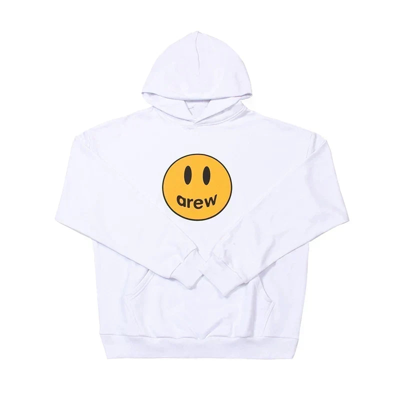 Drew House Smiley Face Pullover Hoodie, White
