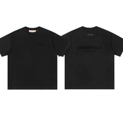 Essentials Fear of God Double-Print Flocked Tee – Black